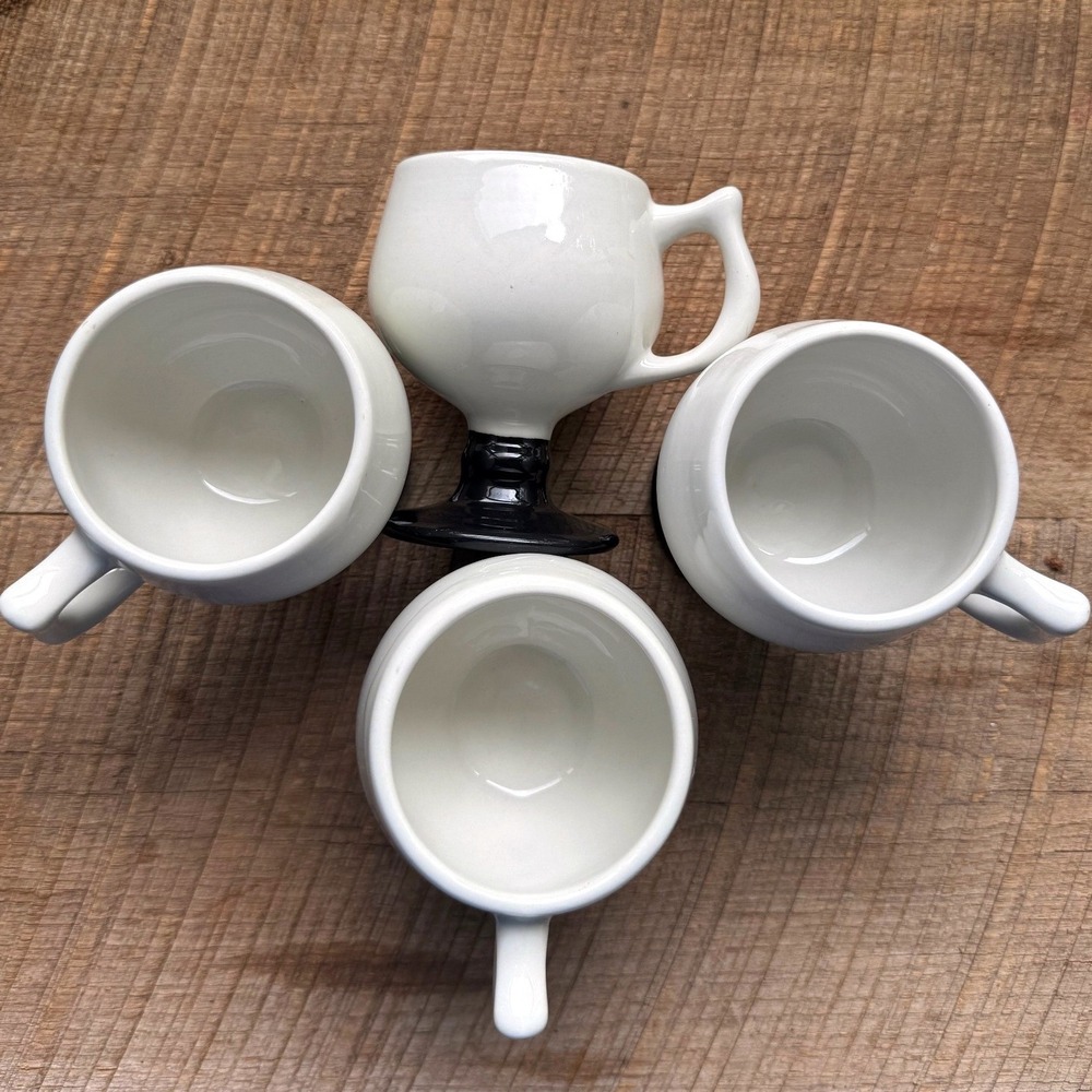 Vintage Caribe China Puerto Rico Pedestal Mugs Set of 4 MCM